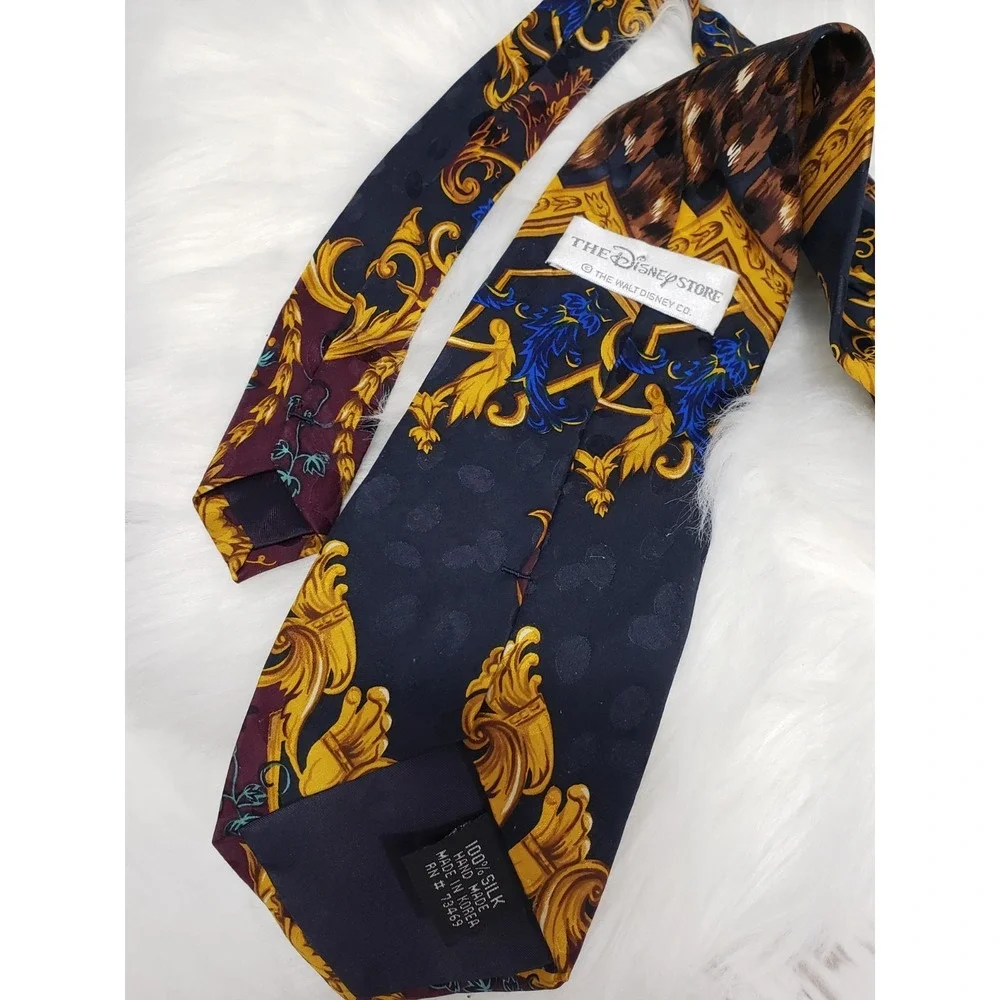 Vintage LION KING MUFASA Necktie Tie Mens 90s Disney 100% SILK